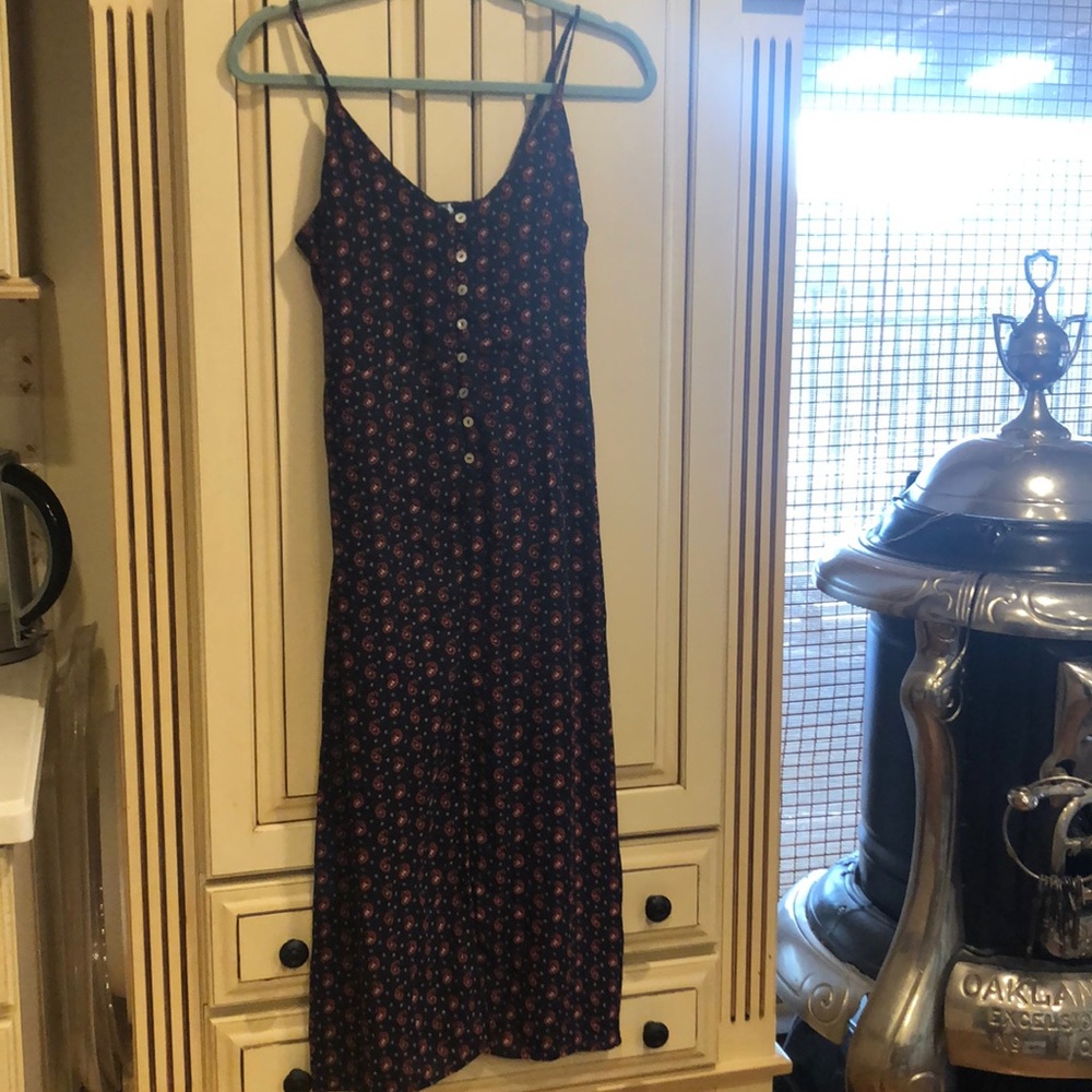 Navy printed dress